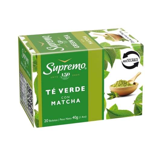Té Verde Con Matcha Caja 40 g Supremo