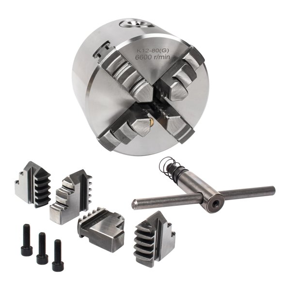 Mandril de torno RATTMMOTOR 80 mm 6600 rpm 1,9 kg