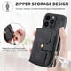 thumbnail image 5 of Funda Tipo Cartera con Correa Cruzada para iPhone 15 Pro Protección Contra Golpes Negro, 5 of 5