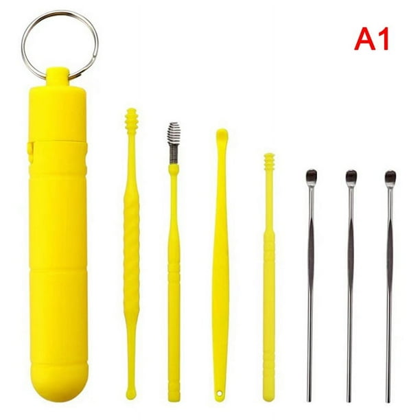 6PCS Ear Cleanser Spoon Health Care Earpick Ear Cleaner Wax Removal Tool Earpick Sticks Earwax Remover Curette Ear Pick Cleaning