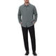 thumbnail image 2 of Camisas formales para hombres con cuello de cuadros, manga larga, camisa de vestir abotonada, L gris, 2 of 6