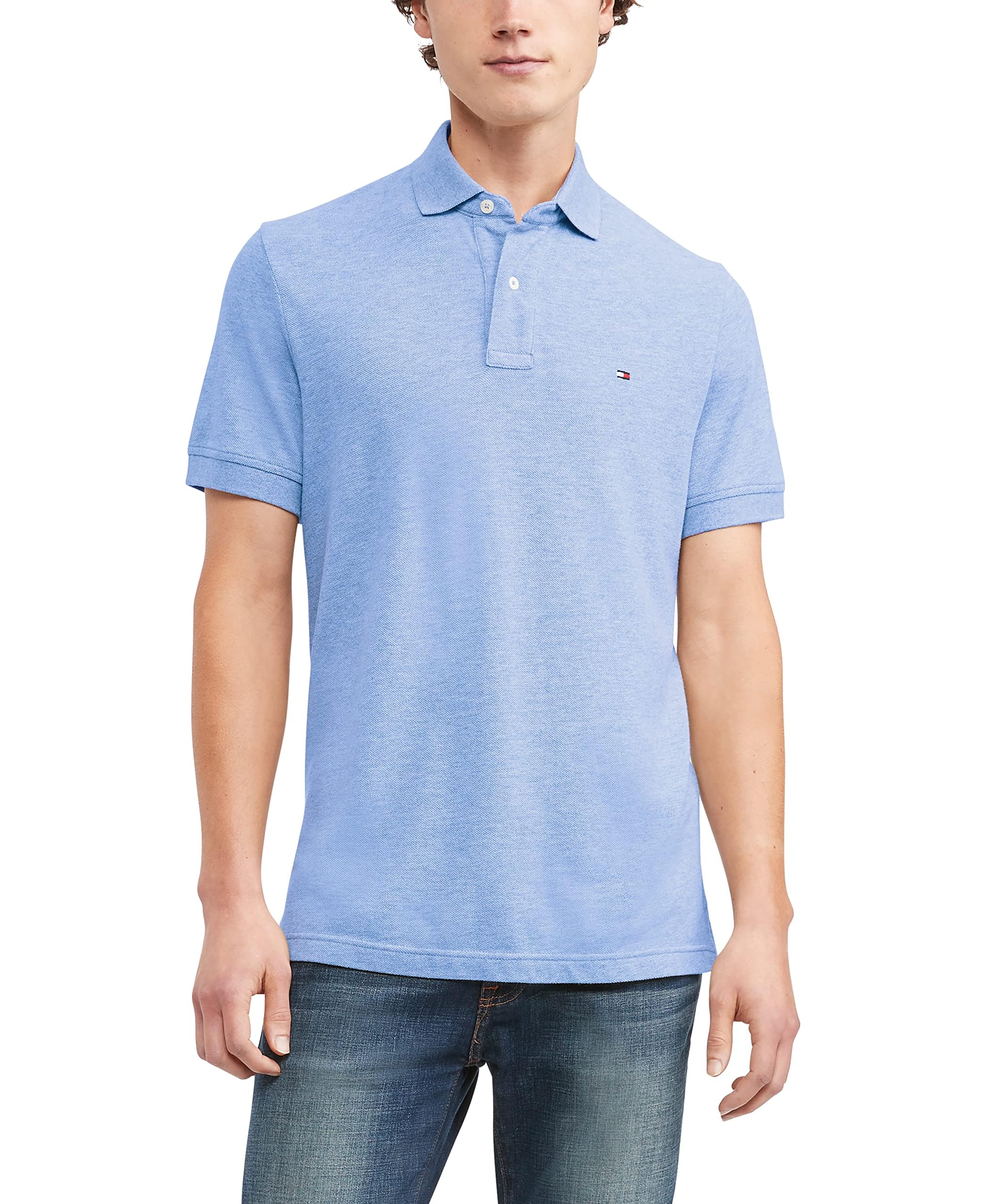Polo Tommy Hilfiger Classic Fit Para Hombre Malaga Blue Xs