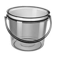 Ioensy - Cubo De Agua Con Tapa Cubo De Pesca Pequeño Para Lavado De Autos Dormitorio Al Aire Libre Gris