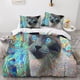 thumbnail image 2 of Juego De Funda Nórdica De Gato De Dibujos Animados Ropa De Cama 3d Funda De Edredón De Microfibra Suave Para Niños Y Niñas Juego De Ropa De Cama De 3 Piezas Funda Nórdica Con Cremallera, 2 of 3