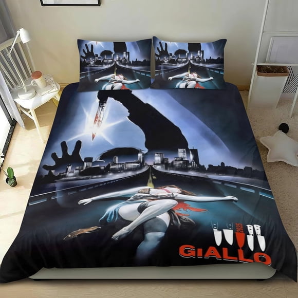 Juego de Funda de Edredón Temático Giallo Horror Desmarcar 135x200 cm