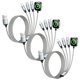 thumbnail image 1 of Cable de carga Firsting 4 en 1 de 1,5 m (3 piezas) para iPhone y Apple Watch, 1 of 7