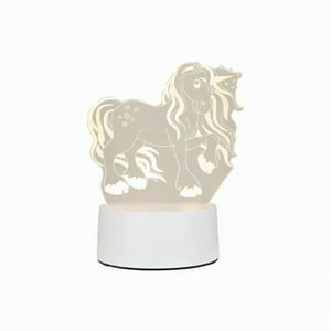 Genérico - Lámpara Led De Mesa 3D Usb Luz Pony Unicornio