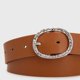 thumbnail image 4 of Cinturón Mujer Hebilla Ovalada Martillada Para Jeans marron Talla Única, 4 of 4