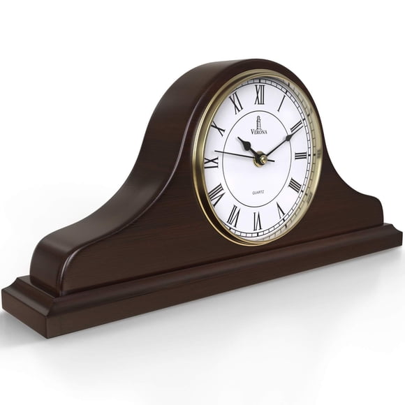 Reloj de sobremesa Lovely Home Essentials, madera de Verona, funciona con pilas