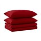 thumbnail image 1 of Juego de sábanas de franela Tribeca Living Twin, 170 g/m², color rojo oscuro, 1 of 7