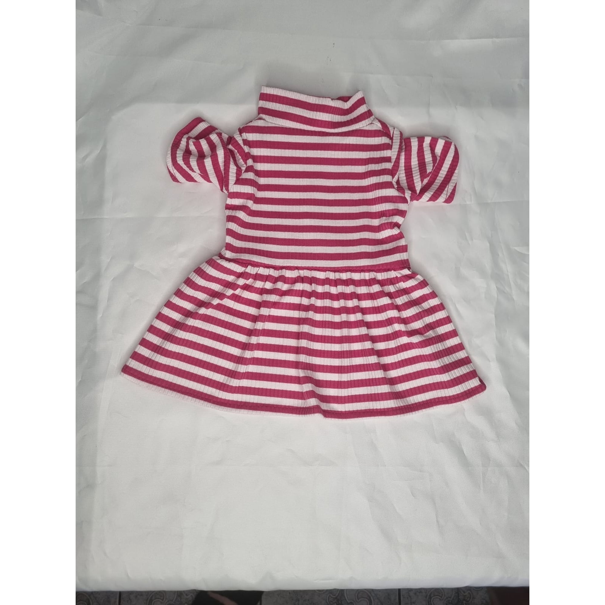 Vestido mascota líneas fucsias talla S