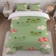 thumbnail image 1 of Cartoon Frog Head Printed Duvet Cover Set Themed Bedding Three-Piece Set, 1 of 1