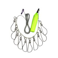 Magideal - Clip De Larguero De Pesca, Soporte De Pesca Portátil Con Bloqueo De Pescado Flotante, Larguero De Bloqueo De Pescado, Larguero De Pescado Para Kayak Verde 10M