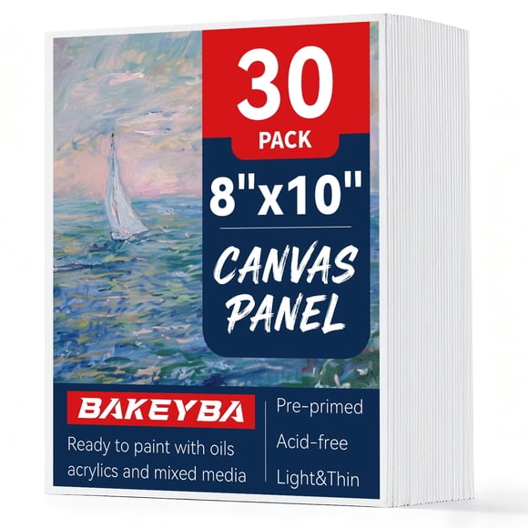 Tableros de Lienzo BAKEYBA 20 × 25 cm – Pack de 30