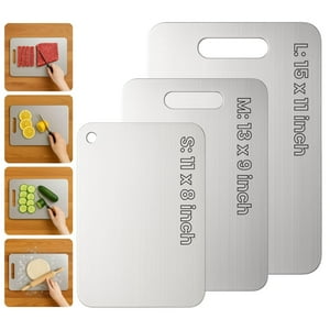 Juego De Tablas De Cortar Yoyoulee Titanium 100% Titanio Puro, 3 Piezas