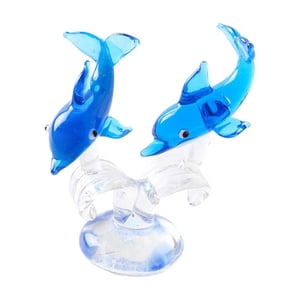 Magideal - Decoración De Delfines Adornos De Delfines Decoración Decorativa Marina Centro De Mesa Sala De Estar Encantadora Estantería Habitación Artesanía Decor C