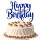 thumbnail image 1 of Decoración para tartas FMiyuneea con purpurina de feliz cumpleaños, color azul oscuro, 1 of 7