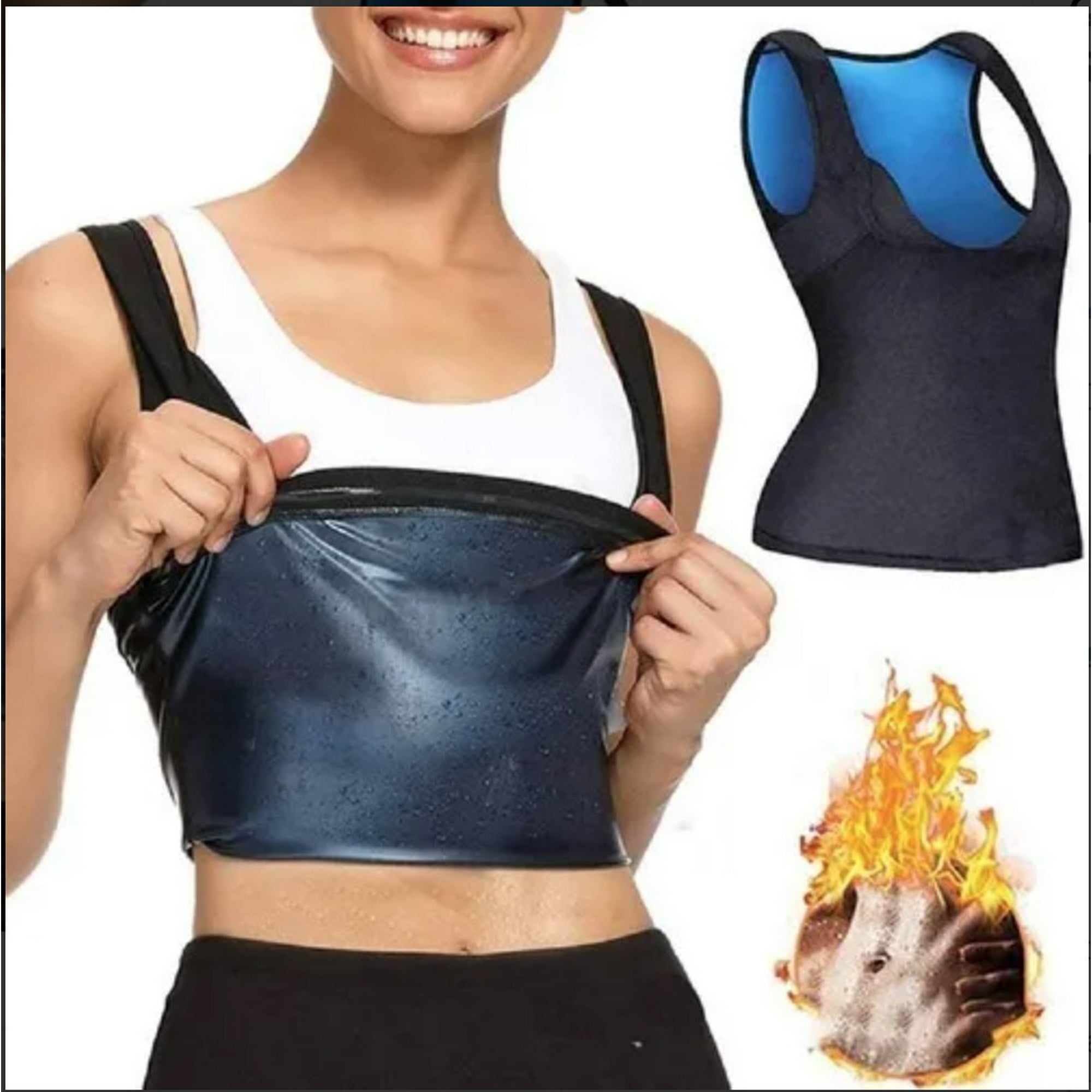 Tomasstore - Camiseta Polera Neopreno Talla M/l Quema Grasa Termoactiva Sauna Mujer