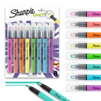 Iluminador Sharpie Clear View Con Punta De Cincel, 8 Colores Surtidos