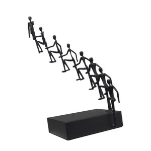 Magideal - Escultura Abstracta De Metal, Arte, Estatua, Artesanía, Adorno Minimalista, Decoración Moderna Para El Hogar, Decoración De Aniversario, Sala De Estar