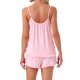 thumbnail image 3 of Conjunto de pijama de 2 piezas sin mangas con volantes para mujeres, conjunto de lencería para dormir y descansar, XX-Large, rosa, 3 of 6