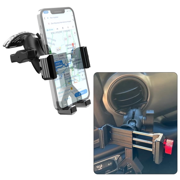 Soporte de teléfono EASEORD actualizado para Jeep Wrangler JL y Gladiator