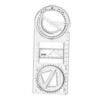 Ioensy - Plantilla De Dibujo De Regla Geométrica Multifuncional Para Artistas, Costura, Pintura, Escuela Primaria