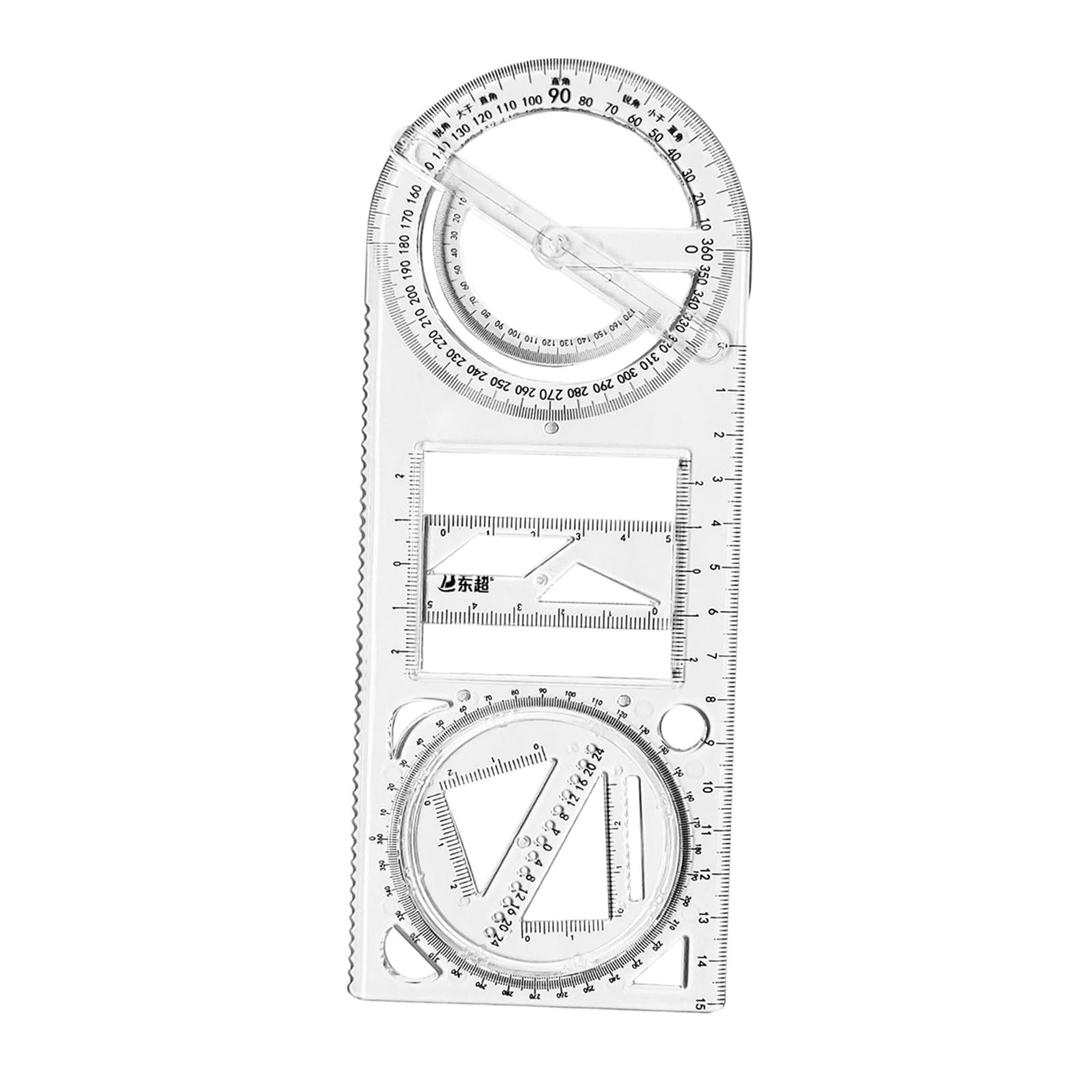 Ioensy - Plantilla De Dibujo De Regla Geométrica Multifuncional Para Artistas, Costura, Pintura, Escuela Primaria