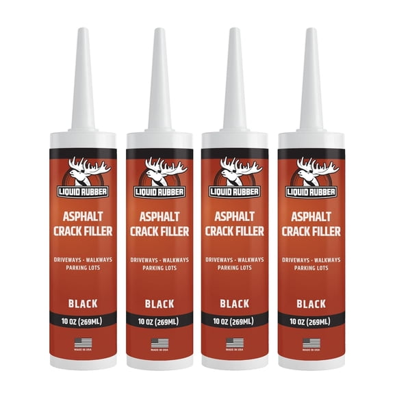 Sellador de Grietas de Goma Líquida 269 ml (Paquete de 4) Negro