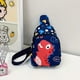 thumbnail image 1 of Mochila Cruzada Infantil Azul con Dinosaurio Rojo, 1 of 3