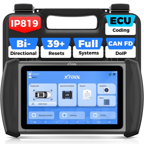 Herramienta de diagnóstico XTOOL IP819 V2.0, más de 39 restablecimientos, CAN FD/DOIP