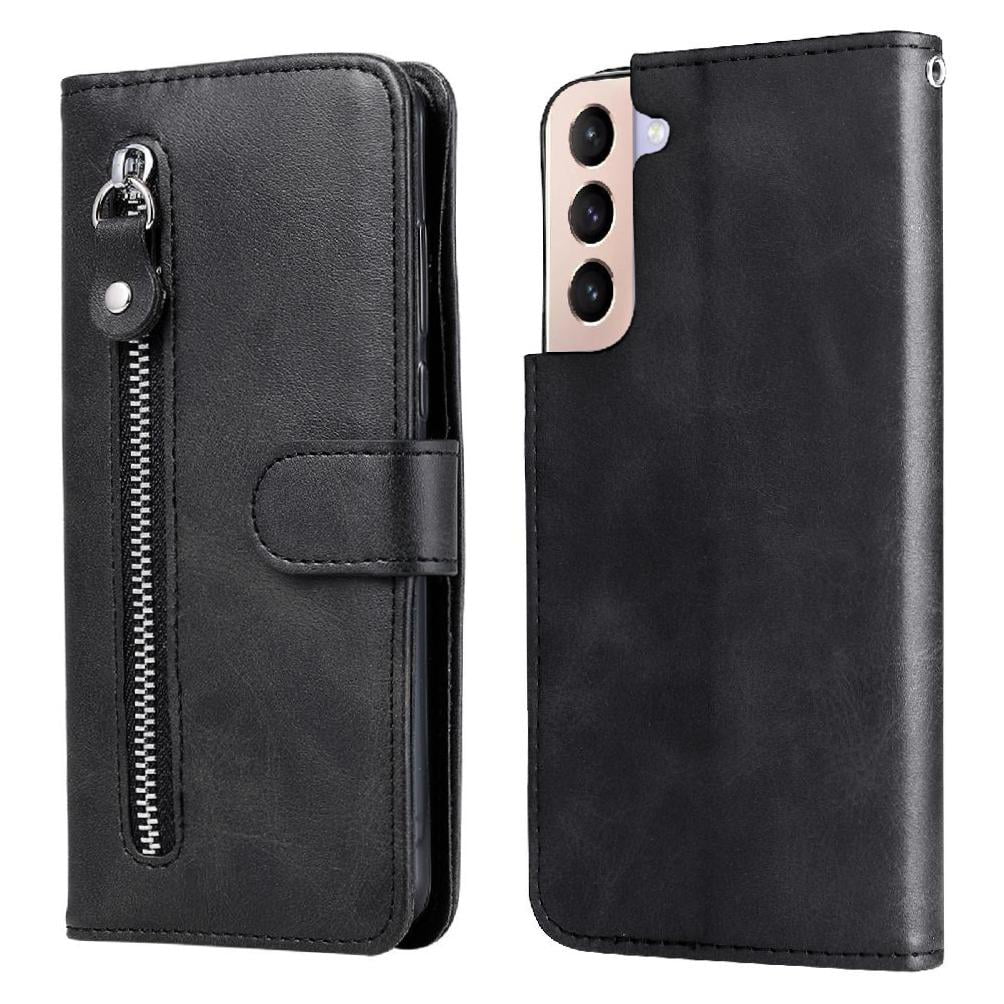 Gangxun - Funda Con Cremallera Para Samsung Galaxy S22 5g, Carcasa Cartera De Cuero Pu Con Soporte Y Tarjetero