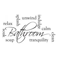 Rienda Libre Graphics - Decomural Bathroom Words Relax Soak Unwind Ws-41025