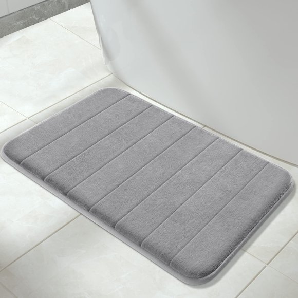 Alfombra de baño Yimobra, espuma viscoelástica supersuave, absorbente, 80 x 50 cm, color gris