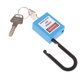 thumbnail image 1 of Seguridad Bloqueo de seguridad Candado con llave diferente pvc acero inoxidable azul, 1 of 5