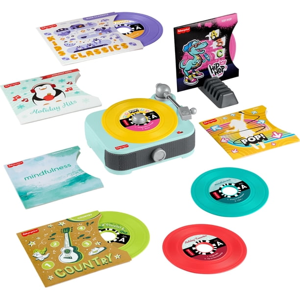 Fisher-Price Juguete Tocadiscos Musical Rockin’ con 6 Álbumes