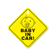 thumbnail image 1 of Pegatina Autoadhesiva Señal De Bebe Abordo Para Coches Autos, 1 of 3