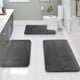 thumbnail image 1 of Juego de alfombras de baño Clara Clark, espuma viscoelástica, gris, 1 of 9