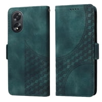 Carcasa Foxdock Oppo A18 4G De Cuero Pu, Diseño Acolchado Clásico, Protección Contra Caídas Y Rayones