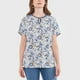 thumbnail image 3 of Polera Mujer Escote Cut Out Piping Navy Print Corona, 3 of 5