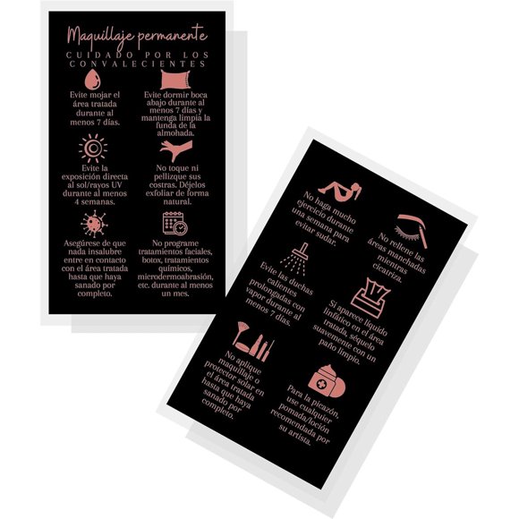 Tarjetas Cuidado Maquillaje Permanente Boutique Marketing 3.5x2 in