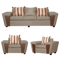 Ruzam Mobel - Juego De Living 3-1-1 Creta Beige Lino