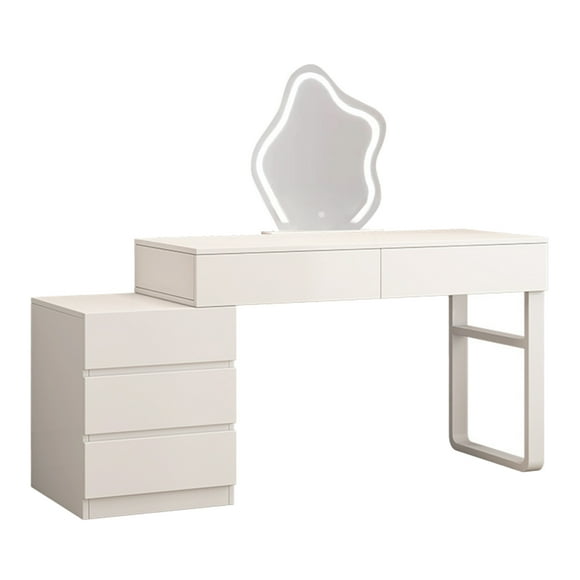Tocador Espejo Con Luz (100-130) x 40 x 75CM Blanco