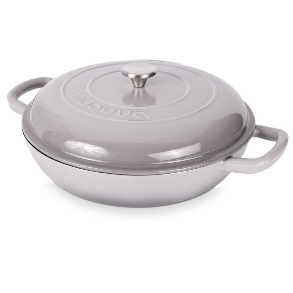 Cazuela Nuovva de Hierro Fundido Esmaltado de 5 Cuartos Gris 32 cm