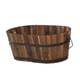 thumbnail image 1 of Maceta De Madera Estilo Barril, Versátil, Rústica, Para Patio, Alféizar De Ventana, Cocina, Mediana, 1 of 5