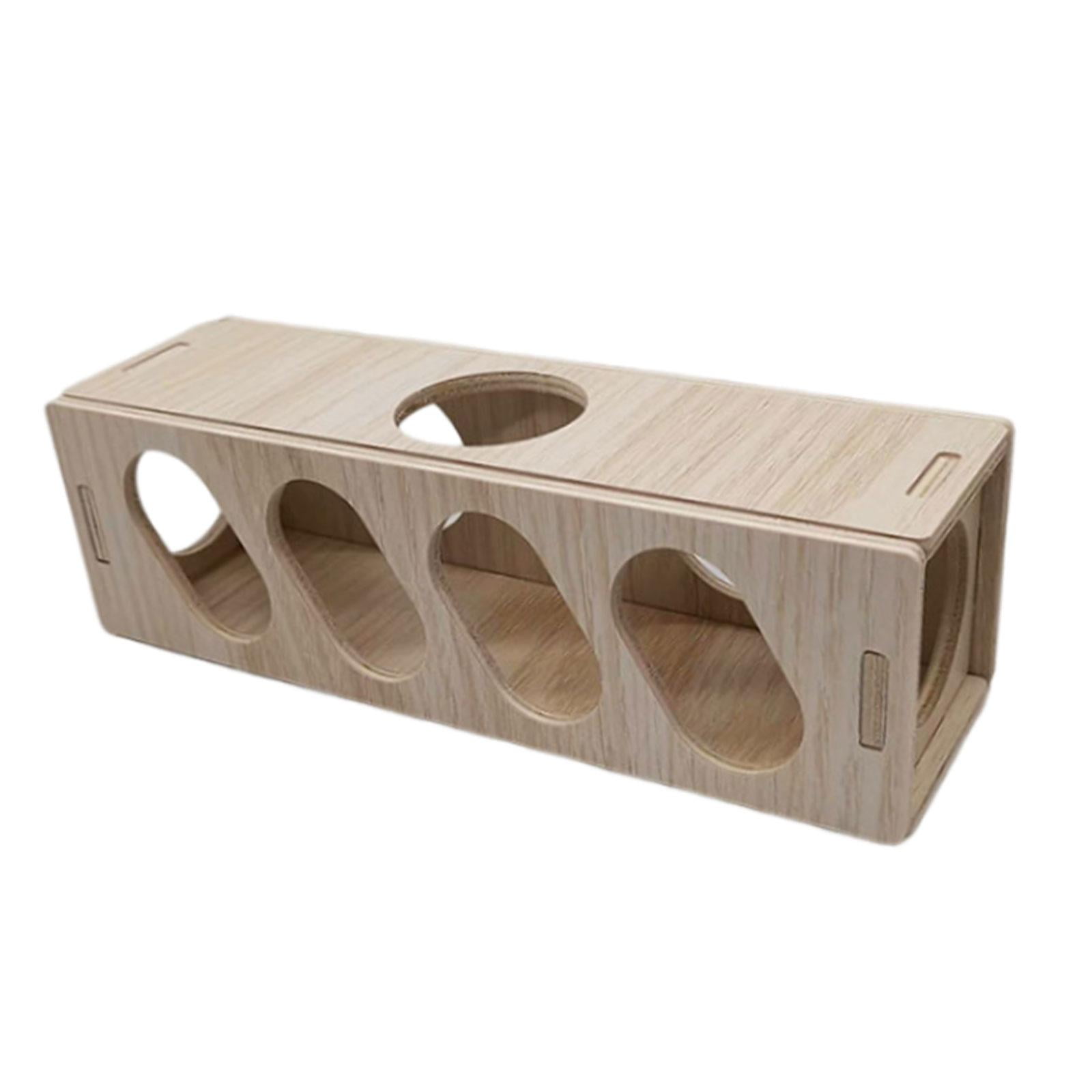 Túnel De Madera Para Hámster, Cobertizo, Casa De Hámster De Juguete, Montaje Con Incrustaciones Para Chinchillas