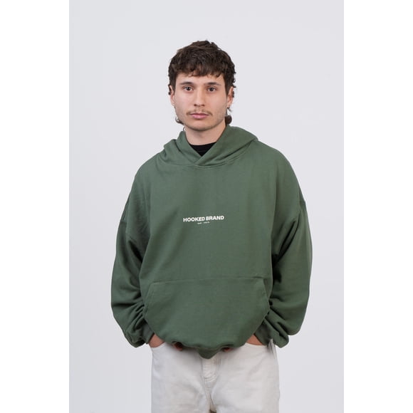 Hoodie Boxy Fit Verde L