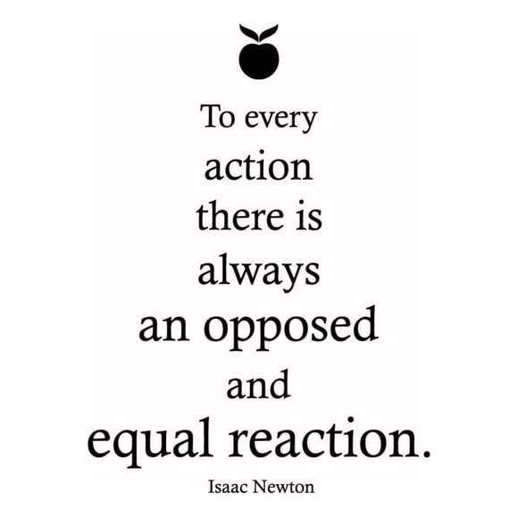 Decomural Equal Reaction Isaac Newton WS-44093
