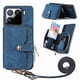 thumbnail image 1 of Funda Tipo Cartera con Correa Cruzada para Xiaomi 15 Pro Protección Contra Golpes Azul, 1 of 4