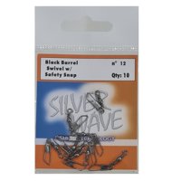 Silver Wave - Destorcedor Con Snap Para Pesca Negro #12 Sobre Con 10Unid